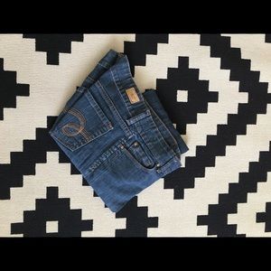 Low rise flare leg jeans